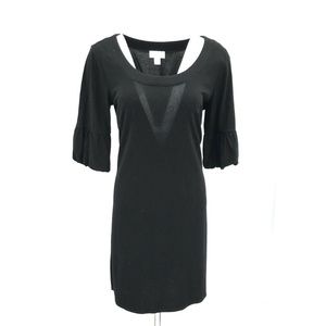 Ann Taylor Loft Circle Flounce Sleeve Dress Sz 10